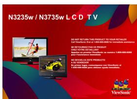 VIEWSONIC N3735W - Contenu du paquet - 5