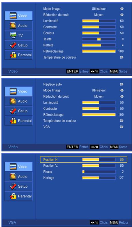 VIEWSONIC N3735W - Menu Vidéo - 1