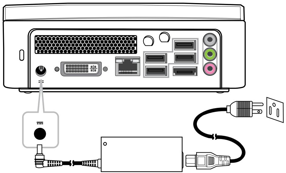 VIEWSONIC VOT550 - Branchement de la source d'alimentation - 1