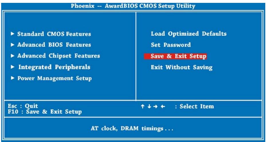VIEWSONIC VOT550 - Enregistrer et quitter la configuration - 1