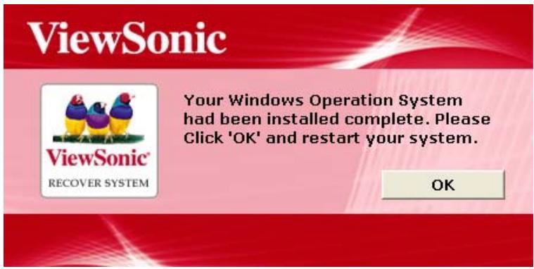 VIEWSONIC VPC101 - Exécuter ViewSonic® Recovery Manager (Gestionnaire de récupération ViewSonic®) - 6