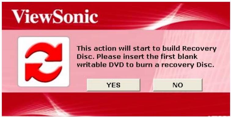 VIEWSONIC VPC101 - Exécuter Recovery Disc Creation Tool (Outil de création du disque de récupération) - 6