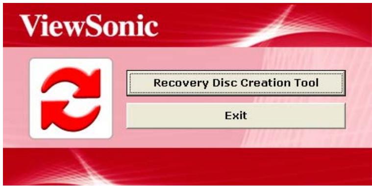 VIEWSONIC VPC101 - Exécuter Recovery Disc Creation Tool (Outil de création du disque de récupération) - 4