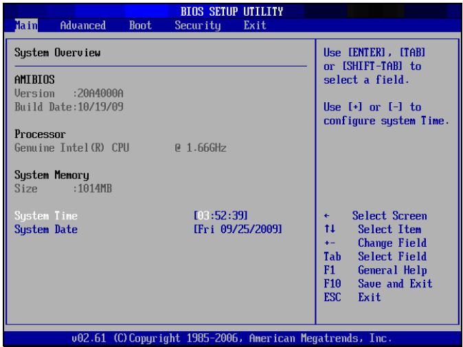 VIEWSONIC VPC190 - Menu principal - 1