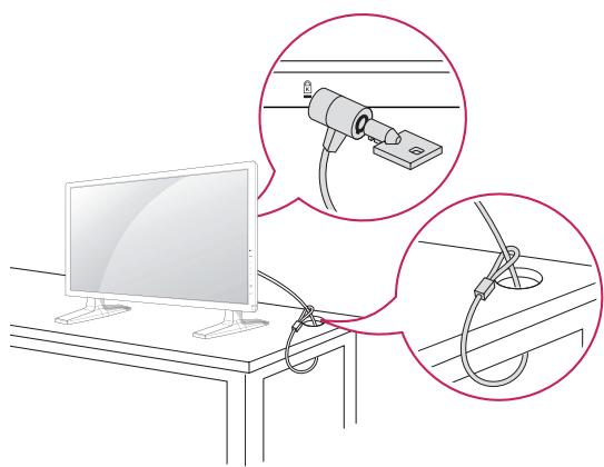 VIEWSONIC CDP5537-L - Utilisation du système de sécurité Kensington - 1