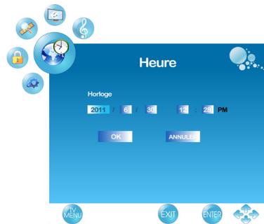 VIEWSONIC VT2755LED - Menu time (heure) (sauf source USB) - 3