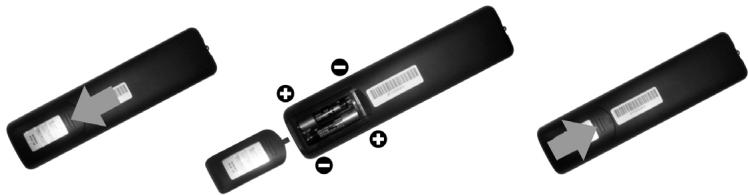 VIEWSONIC VT2755LED - Insertion des piles de la télécommande - 1
