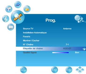 VIEWSONIC VT2755LED - Réglage du nom de canal - 1