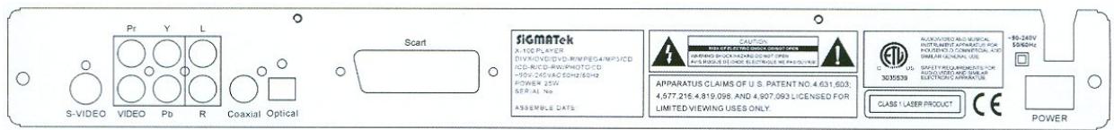 SIGMATEK X-100 V2 - Branchement a un amplificateur decodant les signaux AC3 et/ ou DTS - 1
