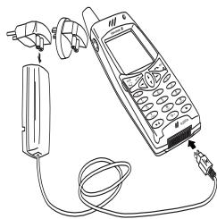 ERICSSON R380S - Pour recharger la batterie à l'aide du chargeur : - 1