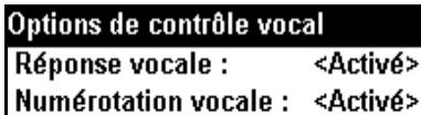 ERICSSON R380S - Pour activer ou désactiver le contrôle vocal : - 1