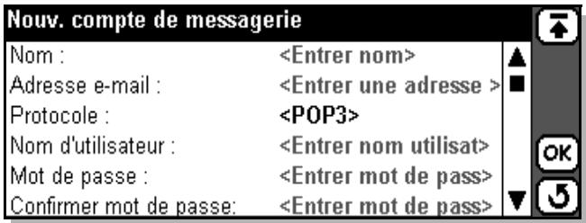 ERICSSON R380S - Paramètres de compte de messagerie - 1