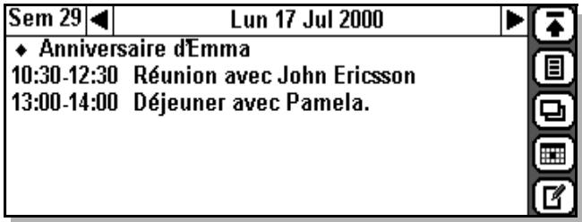 ERICSSON R380S - Vue journalière - 1