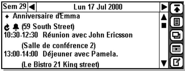 ERICSSON R380S - Vue journalière - 2