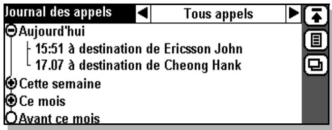 ERICSSON R380S - Journal des appels - 1