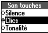 ERICSSON T39 - Pour définiir le son des touches - 3