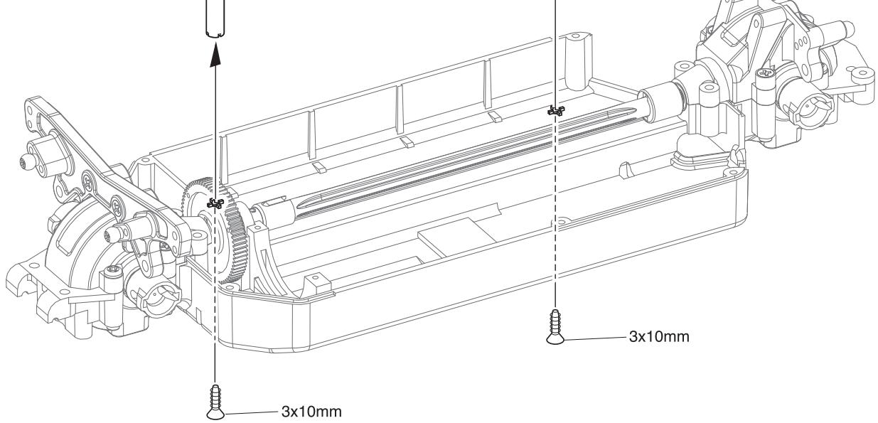 KYOSHO EP FAZER - Lé à dévelop / rear differential / hintere gear differential differéntiel arrière / diferencial trasero - 3