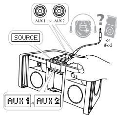 ALTEC LANSING IMT800 - Ouvir um iPhone, iPod, iPod não-enaixével ou outras dispositivo de audio portátil adicional - 1