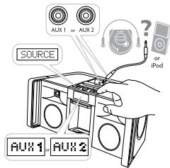 ALTEC LANSING IMT800 - Über ein weiteres iPhone, iPod, nicht andockbaren iPod oder andere Audiogerät Musik horen - 1