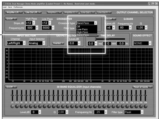 FOCAL DUAL MANAGER - Sélection du canal de sortie (Output channel selector) - 2