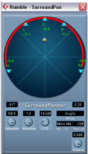 STEINBERG CUBASE SX - Les contrôles du surroundpan - 3