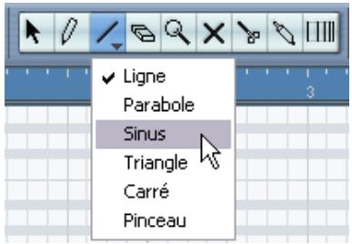 STEINBERG CUBASE SX - L'outil ligne comporte plusieurs modes. - 1
