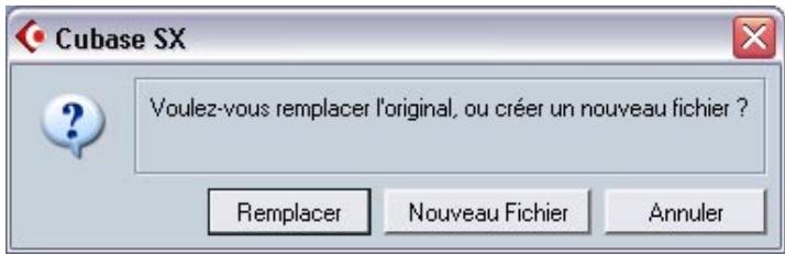 STEINBERG CUBASE SX - Geler les modifications - 1
