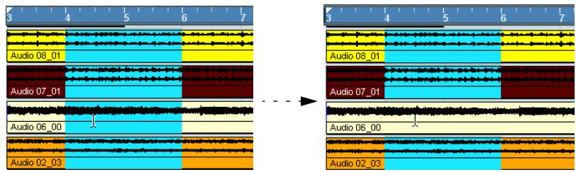 STEINBERG CUBASE SX - Créer des intervalles de sélection sur plusieurs pistes non contiguës - 1