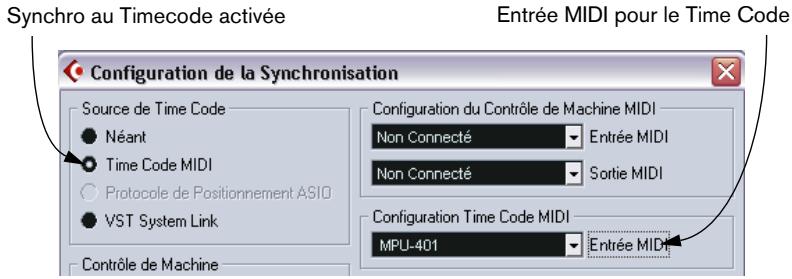 STEINBERG CUBASE SX - Configuration de cubase sx/sl pour une synchronisation à un code externe - 1
