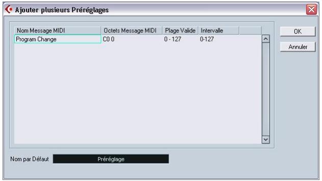 STEINBERG CUBASE SX - Ajouter plusieurs préréglages - 1