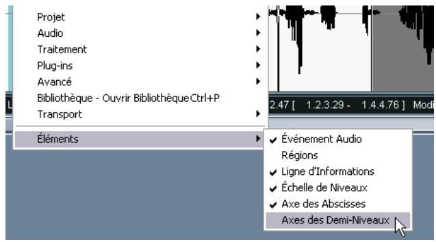 STEINBERG CUBASE SX - Le menu éléments - 1