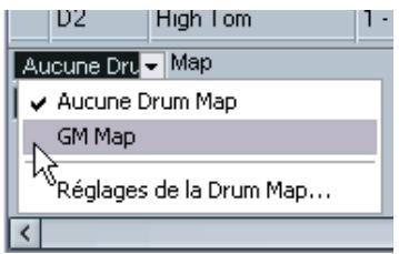 STEINBERG CUBASE SX - Sélectionner une drum map pour une piste - 1