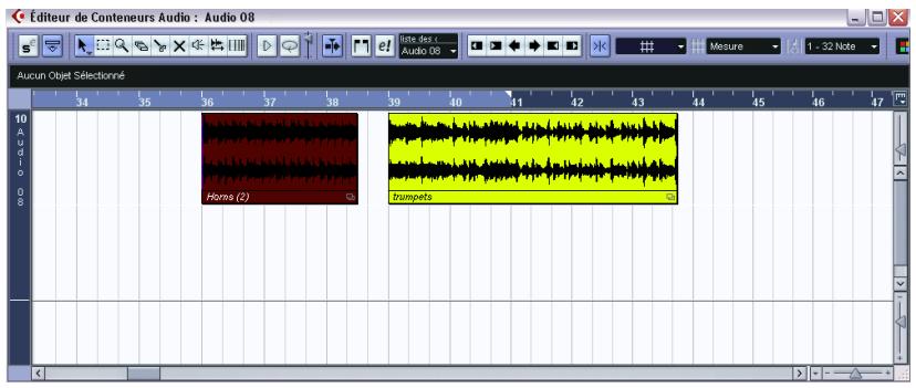 STEINBERG CUBASE SX - Ouvrir l'éditeur de conteneurs audio - 1