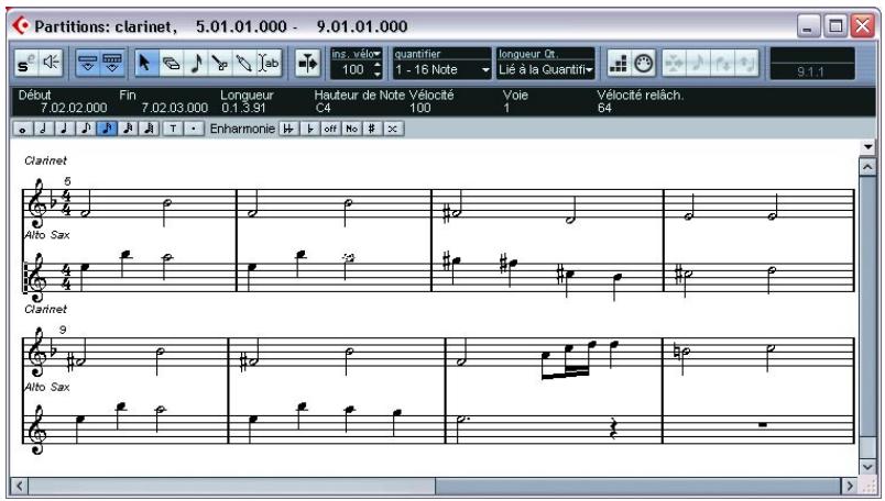 STEINBERG CUBASE SX - L'éditeur de partitions (cubase SL uniquement) - 1