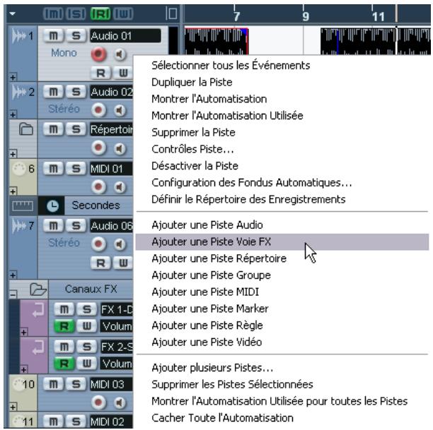 STEINBERG CUBASE SX - Gestion des pistes - 1