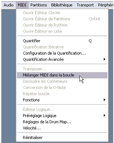STEINBERG CUBASE SX - Mélanger MIDI dans la boucle - 1