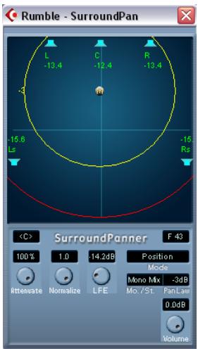 STEINBERG CUBASE SX - Les contrôles du surroundpan - 2