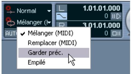 STEINBERG CUBASE SX - Les modes d'enregistrement en cycle de la palette transport - 1
