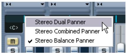 STEINBERG CUBASE SX - À propos des trois modes pan (cubase SX uniquement) - 1