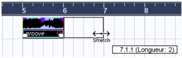 STEINBERG CUBASE SX - Changement de taille avec modification de la durée - 1
