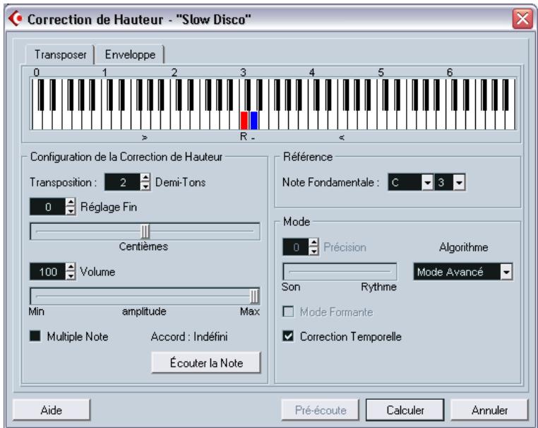 STEINBERG CUBASE SX - Correction de hauteur - 1