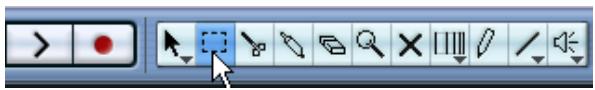 STEINBERG CUBASE SX - Créer et ajuster des fondus avec l'outil sélection d'intervalle - 1