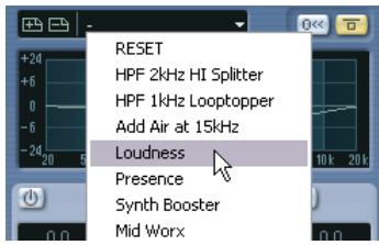 STEINBERG CUBASE SX - Utiliser des préréglages d'eq (fenêtre des configurations de voie uniquement) - 1