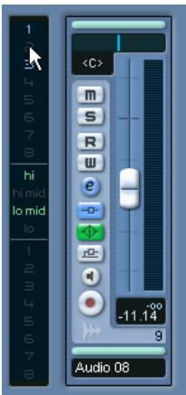 STEINBERG CUBASE SX - Les effets d'insert dans la vue générale de la voie - 1