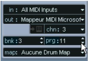 STEINBERG CUBASE SX - Messages de changement de programme et de sélection de banque - 1
