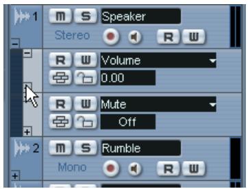 STEINBERG CUBASE SX - Ouvrir des sous-pistes d'automatisation supplémentaires - 1