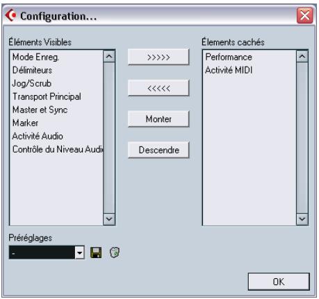 STEINBERG CUBASE SX - Le dialogue de configuration de la palette transport - 1