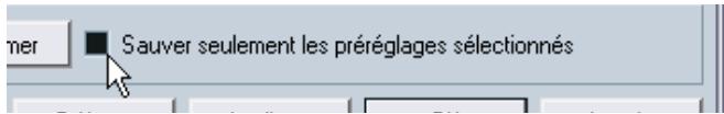 STEINBERG CUBASE SX - Sauvegarder un préréglage de préférences - 1