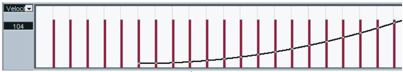 STEINBERG CUBASE SX - Édition des valeurs de vitesse - 5