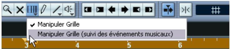 STEINBERG CUBASE SX - Utiliser l'outil time warp dans la fenêtre projet - 1